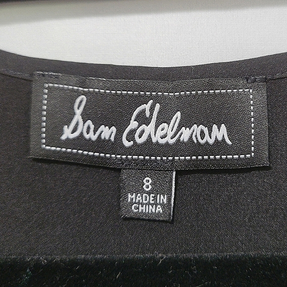 Sam Edelman Sleeveless Black Embroidery Mesh floral Whimsical Garden mini Dress - Picture 7 of 13